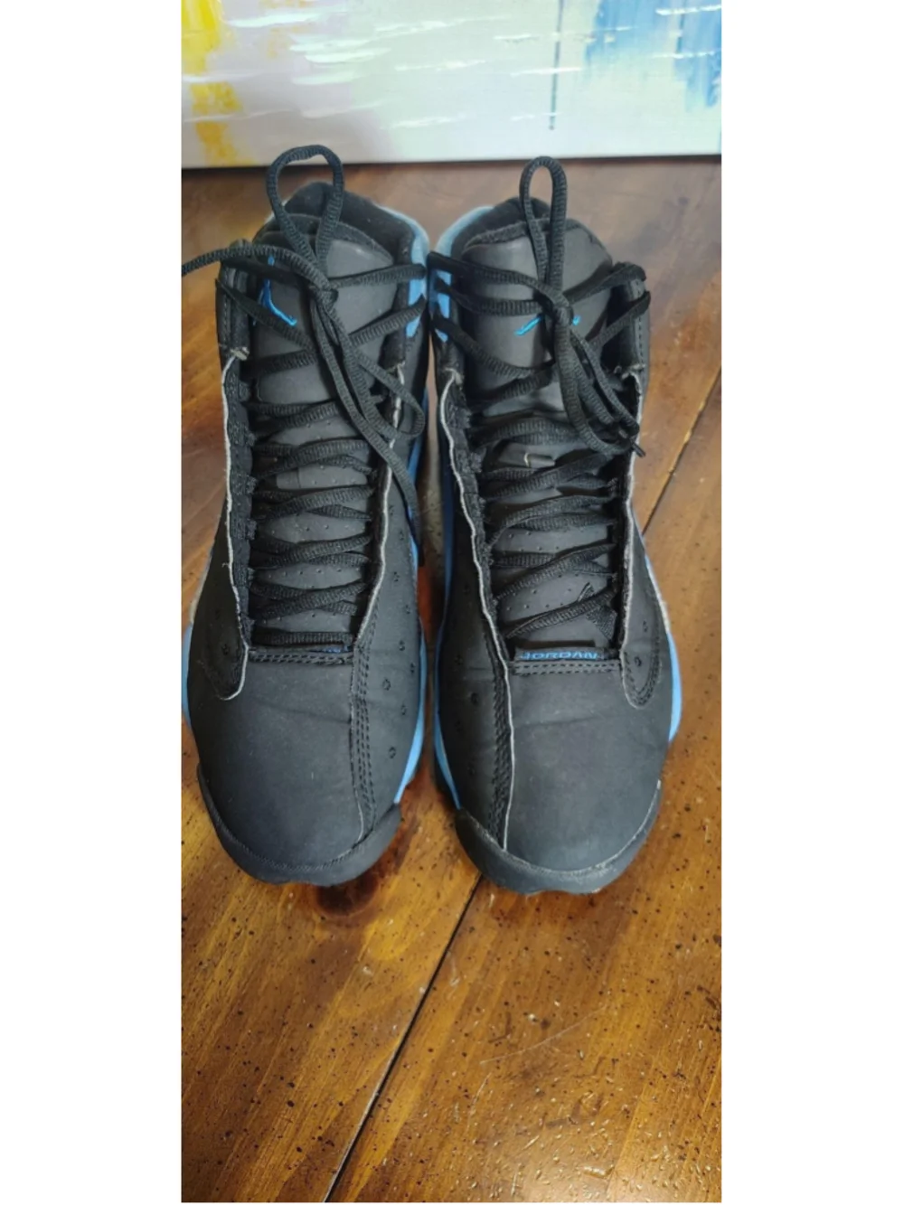 Air Jordan 13 Retro Shoes Mens Size 11 Black Blue Basketball Sneakers 414571-030